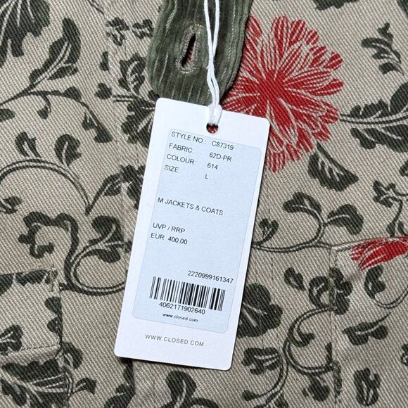 Closed Performance Worker Jacket Floral Barn Jacket Utility L NWT $468 MSRP - Picture 5 of 11